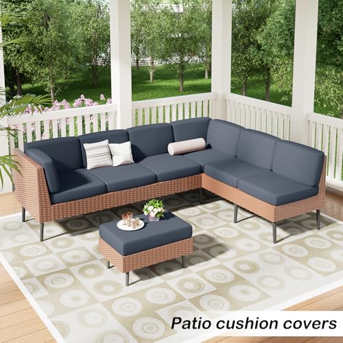 hyha Outdoor Couch Cushion Covers, Sectional Couch Sofa Covers Washable, Jacquard Diamond Lattice, Stretch Sofa Seat Cushi...