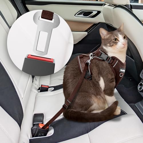 Cat Harness and Leash Set - Escape Proof Adjustable Cat Harness, Comfortable Soft Lightweight, Use Safe & Easy, Walking Tr...