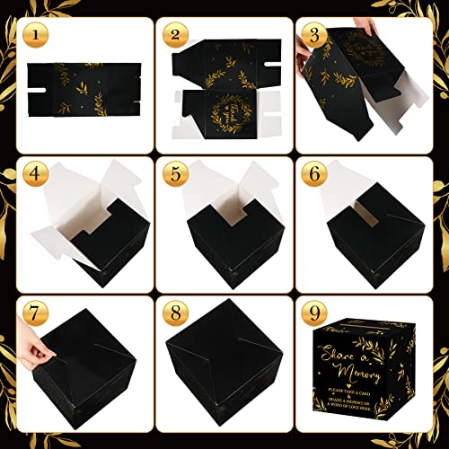 Pajean 50 Pcs Share a Memory Cards for Collections of Life, Memory Cards Box for Guest Ideas Funeral Graduation Wedding Br...