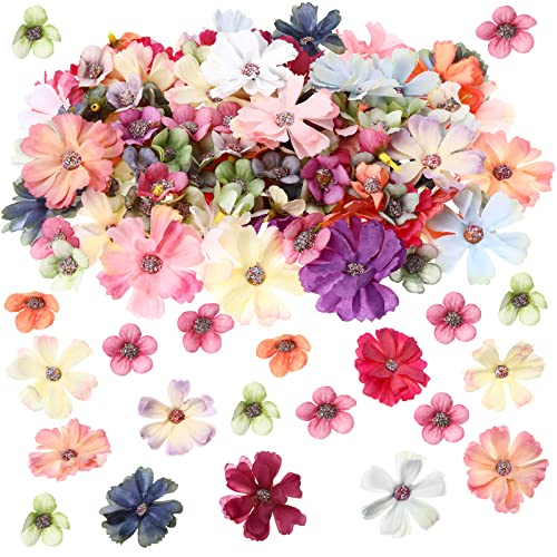 Geosar 120 Pcs Artificial Flowers Bulk Mini Silk Flower for Crafts Fake Small Flowers Heads Floral Arrangement Decor for S...