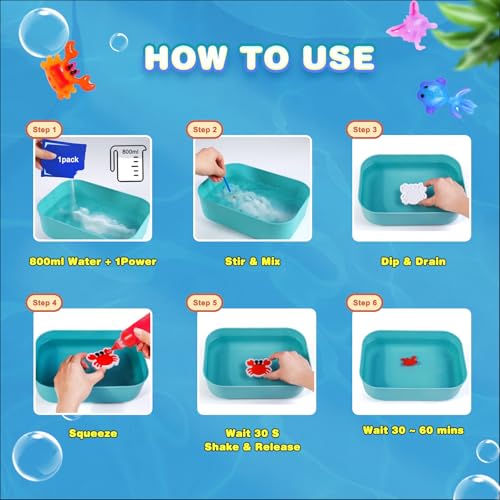 DIY Water Sprite Kit-Magic Aqua Fairy Water Gel Kit for Kids -Fun Soft Toys & Water Pets-Make Your Own Toys Grafts for Boy...