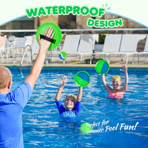 Toss and Catch Ball Set Upgraded - Kids Toys Beach Toys Baseball Games - Sturdy & Water-Resistant Great for Outdoor Pool Y...
