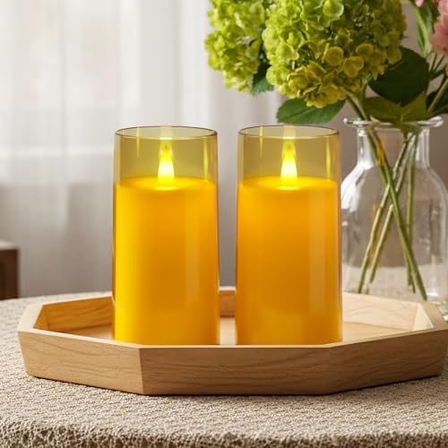 Homemory Realistic Flickering Flameless Candles, Battery Operated Candles, LED Fake Electric Candle with Remote Control an...