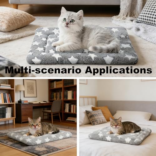 Dog Bed Mat - Soft and Comfortable Dog Kennel Cat Bed, Washable Dog Bed or Cat Bed, Suitable for Dog Crate Ped, Cat Cage B...