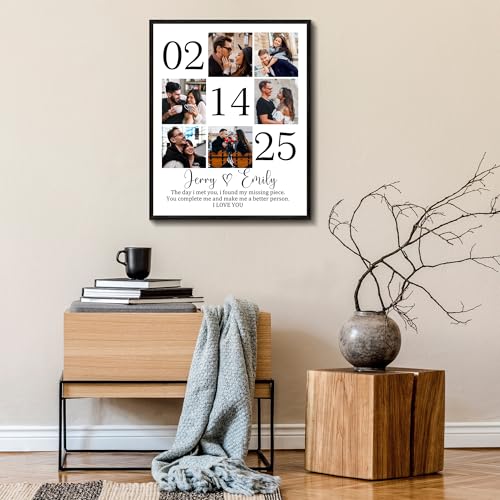 Custom Couple Canvas Personliazed Valentines Day Gifts for Him/Her Customized Anniversary Birthday Gifts for Boyfriend/Gir...
