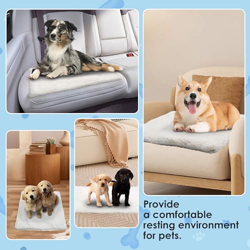 PatiencET Dog Cooling Mat, 18'' x 24" Reversible Dog Crate Pad (Cool and Warm), Pet Cooling Pad Bed with Washable Removabl...