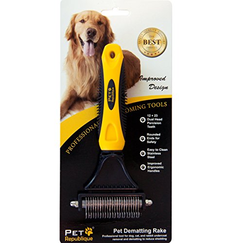Pet Republique Matt Splitters Tool – Effective Mat Remover and De-matting Comb for Long-Haired Dogs, Cats, Rabbits – Regul...