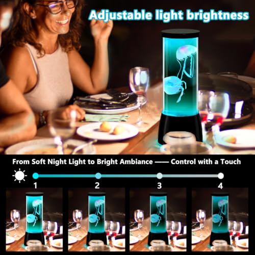 LEDHOLYT Cool Jellyfish Lamp – Remote Dimmable Control Multi & 17 Color Changing Mood Light – Gifts for Kids,Holiday Gift ...