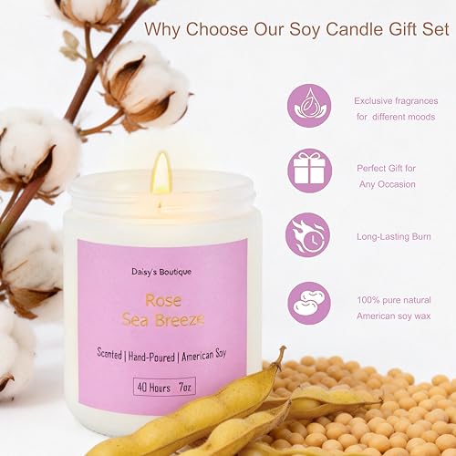 Scented Candles for Home Aromatherapy Candle Gift Present Set Soy Wax Long Lasting Gift Birthday Mother's Day Thanksgiving...