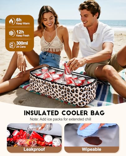 ISEYOU Beach Bag with Cooler, 49L Large Waterproof Sandproof Tote with Zipper, Foldable Travel Bag for Beach, Pool, Picnic