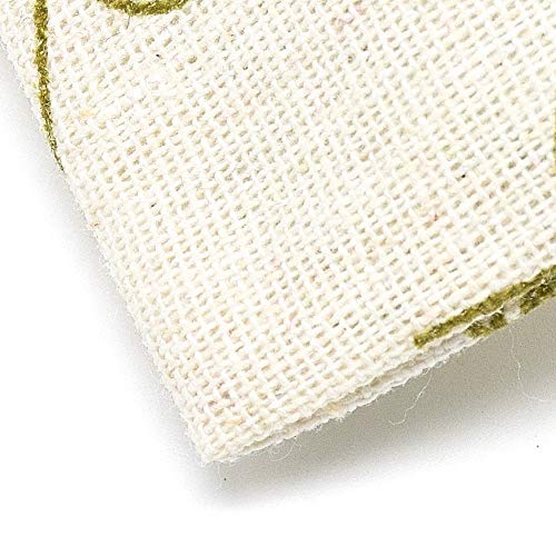 KISSITTY 50 Pack Cotton Cloth Storage Bags with Drawstring Easter 3.9x5.5 Inch Leaf Printed Reusable Jewelry Gift Pouches ...