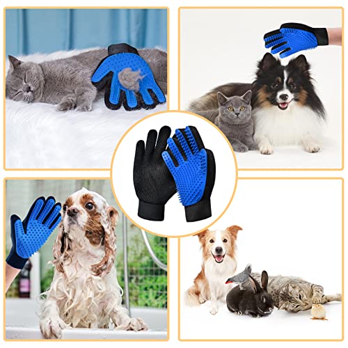 GJEASE Cat Grooming Glove Brush,Pet Hair Remover Tool,Reusable Dog Hair Fur Remover for Carpet,Furniture,Couch,Clothes,Ec...