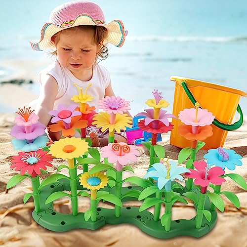 CENOVE Birthday Toys Gifts for 3 4 5 Years Old Toddler Girls Boys,Flower Garden Building Toy STEM Educational Activity Pre...
