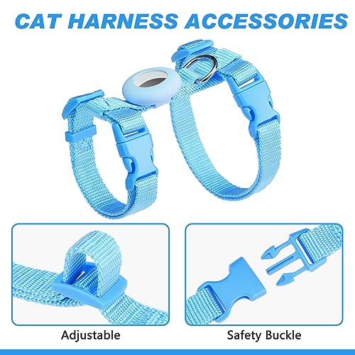 VKPETFR Cat Harness and Leash Set with Airtag Holder for Walking & Travelling, Escape Proof Cat Harness for Small Medium L...