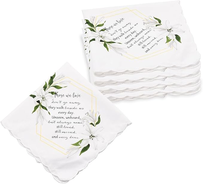 Funeral Favours for Guests Sympathy Handkerchiefs for Women Men Bereavement Gifts for Loss of Dad Mum Those We Love Don't ...