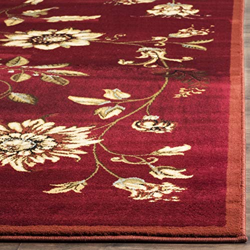 SAFAVIEH Lyndhurst Collection Area Rug - 8' x 11', Red & Multi, Traditional Floral Design, Non-Shedding & Easy Care, Ideal...