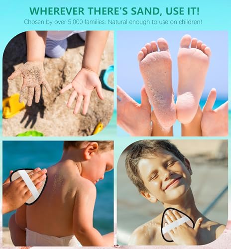 Triangle Sand Remover for Beach Sandproof Cleaner Eraser Essential Wipe Off Mitt Duster Brush Cup Holder Game Toy Cruise S...