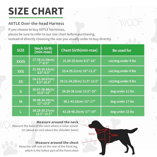 AIITLE Dog Harness for Medium Sized Dog, No-Pull Dog Vest with a Leash, Breathable Mesh, Reflective Stripes, Escape Proof ...