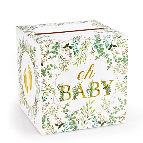 Hxezoc Floral Baby Shower Card Box Favors Post Box Cardboard Receiving Money Box Holder for Reception, Baby Showers, Anniv...