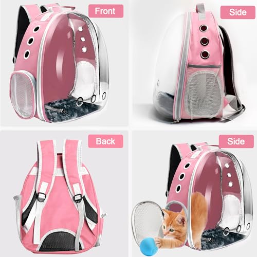 Cat Backpack Carrier, Pet Cat Carrier with Ventilated Design for Carrying Puppy Cats, Pet Carrier Backpack for Traveling/H...