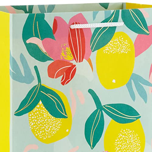 Hallmark Spring Gift Bags in Assorted Sizes (8 Bags: 4 Medium 9", 4 Large 13") Florals, Lemons, Teal, Pink and Yellow for ...