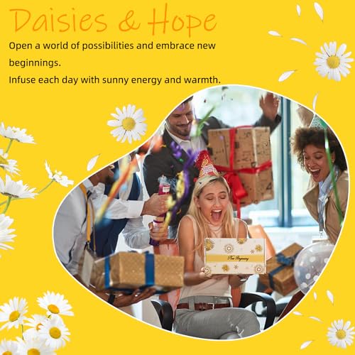 Extrogif New Beginning Gifts for Women - Daisy Coffee Mug, Candles, Positive Crochet Flowers & More, Encouragement Gift Bo...