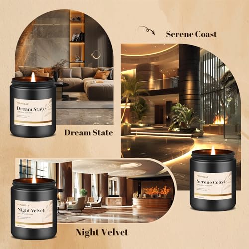Hotel Scented Candles Set, 6 Pack Candles for Home Scented, Luxury Aromatherapy Jar Candle Gifts for Men & Women, Natural ...