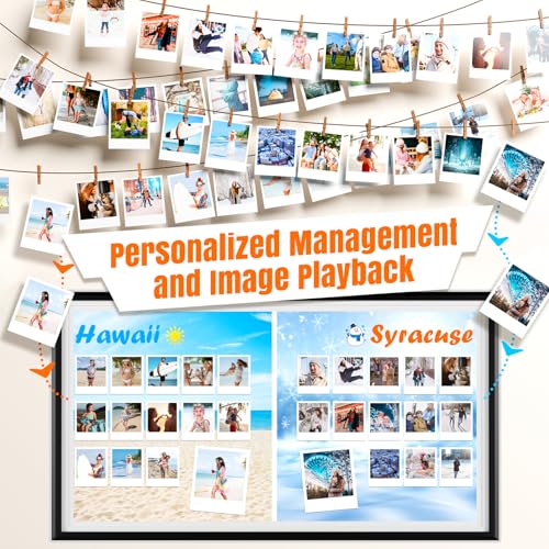 KPKUE Smart WiFi Digital Picture Frame - 15.6-inch Full HD Touchscreen, 64GB Electronic Photo Frame Wall Mountable for Hom...