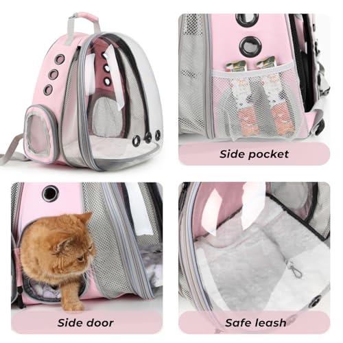 Lollimeow Cat Carrier Backpack, Expandable Bubble Pet Carrier for Cats and Small Dogs, Airline Approved Travel Backpack fo...