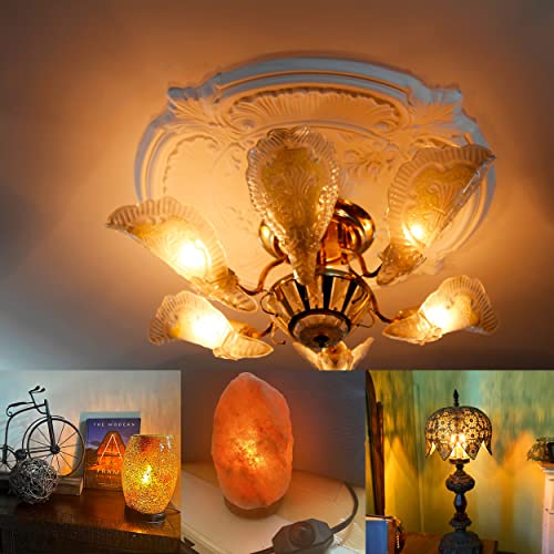 Himalayan Salt Lamp Rock Bulb Dimmable E12 led Sleep Night Light Bulb 2200K Amber Warm, Kx-2000 40W Candelabra T6 C7 4W e1...