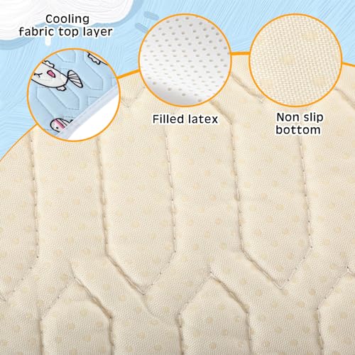 Colingmill 4 Pcs Dog Cooling Mat 28'' x 20'' Pet Cooling Mat for Dogs Cat Summer Self Cooling Mat Ice Silk Chill Pads Wash...