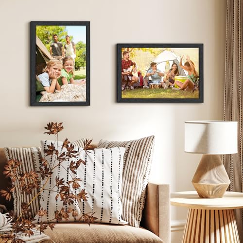 upsimples 8x12 Picture Frame, Wall Gallery Photo Frames with Engineered Wood, Black 1 Pack