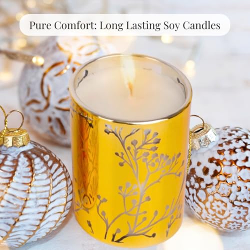 Aromatherapy Candle Gift Set of 3 Scented Candles | Strawberry Parsley, Persimmon, Eucalyptus Bergamot Soy Candles Set, Go...