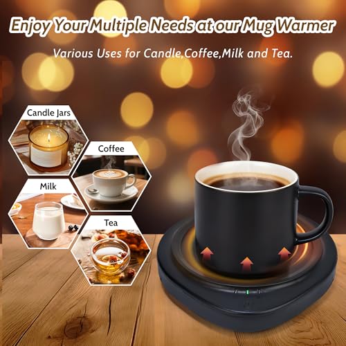 Candle Warmer with Timer, Coffee Mug Warmers for Large Jar,Safely Releases Scents Without a Flame, Melt The Candle Quickl...