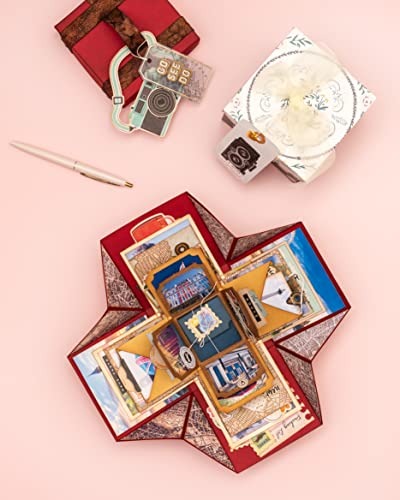 We R Memory Keepers Explosion Board, Make DIY Custom Explosion Boxes, for Memory Keeping, Gift Giving, with Guides, Measur...
