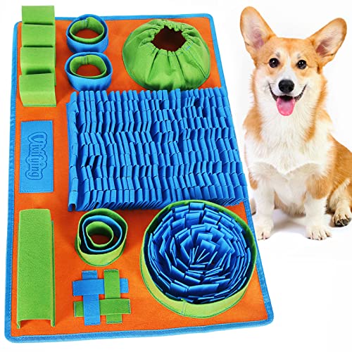 Vivifying Snuffle Mat for Dogs, Interactive Dog Puzzle Toy for Boredom and Mental Stimulation, Enrichment Feeding Game Sni...