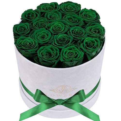 Prifroti 17 Flowers in a Luxury Suede Box, Birthday Gifts for Women, Preserved Flowers, Mothers Day Roses Gift for Mom, Da...