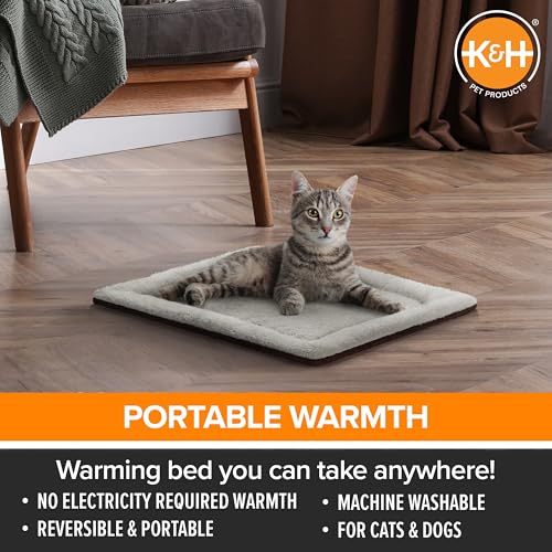 K&H PET PRODUCTS Self-Warming Cat Bed Pad, Self Heating Pad for Outdoor Cat Houses, Warming Mat for Indoor Pet Beds & Furn...