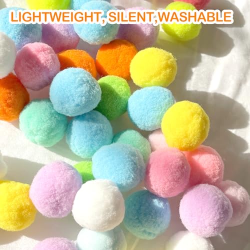 MeoHui 31Pcs Cat Ball Toy Launcher Gun,Cat Balls Fetch Toy,30Pcs Plush Fuzzy Balls Launcher Cat Toy for Cats with 1 Gun,Fu...