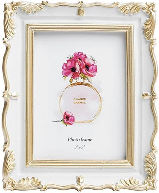 YOVECATHOU Vintage Picture Frame Antique Photo Frame For Home Tabletop (Beige, 6x8 Inch)