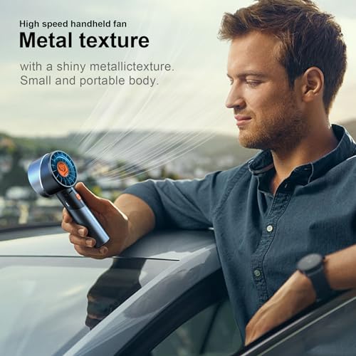 Guirble Handheld Fan,Portable Turbo Fan,Powerful Personal Fan(7000rpm High-Speed Motor,Battery Work 3-16 H),USB Rechargeab...