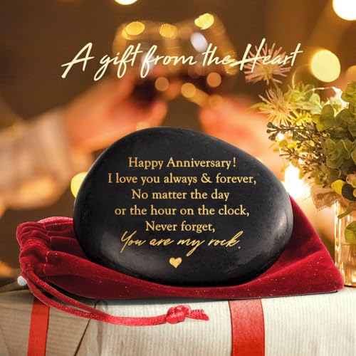 Happy Anniversary Rock Gifts for Men Women,Aniversario Gift for Him,Year Anniversary Wedding Gift for Husband,Anniversary ...