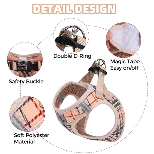 PAWCHIE Dog Harness and Leash Set, Step in No Pull Soft Pet Harness, Reflective Adjustable Puppy Vest for Small Medium Dog...