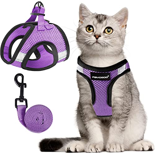 FAYOGOO Cat Harness, Cat Leash and Harness Set for Walking Escape Proof, Harness for Small Cats/Small Dogs, Large Kitten/P...