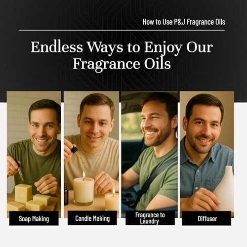 P&J Trading Fragrance Oils for Diffusers for Home Gentlemen's Set Fragrance Scents for Candle Making - Soap Making Supplie...