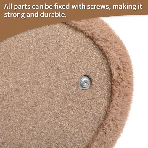 Hollypet Self Grooming Massager and Scratcher Toy - Cat Arch Brush for Back Grooming, Hair Cleaner Pads