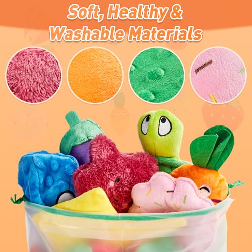 MOSDECEN Squeaky Dog Toys, Small Puppy Toys, Cute Interactive Pets Toys Bulk for Small Medium Dogs Soft Plush Dog Toy Sque...