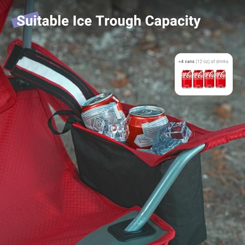 Byliable Camping Chairs Lawn Portable Foldable Camp Folding Lightweight Chair for Adults with Drink Holder and Cooler Pouc...