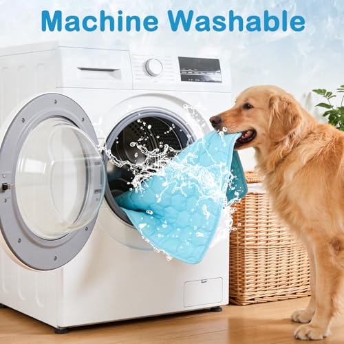 Vivifying Cooling Blanket for Dogs, Reversible Ice Silk Dog Cooling Mat with Waterproof Layer, Soft Pet Throw Blanket for ...