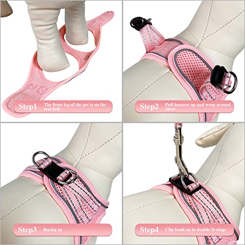 YIMEIS Dog Harness and Leash Set, No Pull Soft Mesh Pet Harness, Reflective Adjustable Puppy Vest for Small Medium Large D...